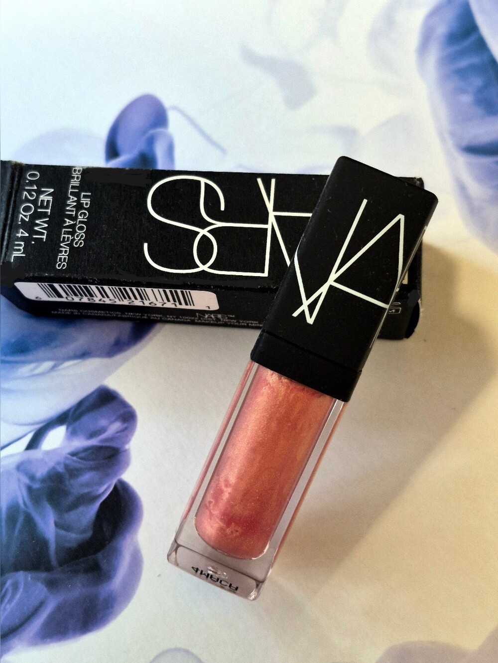 New +Box* NARS Travel Size Peachy  Pink shimmer Lip Gloss (#Orgasm) 0.12 OZ=4ML